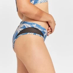 Bas De Maillot De Bain Culotte Femme - Savana Palmer Bleu -Équipement De Surf bas de maillot de bain culotte femme savana palmer bleu 3