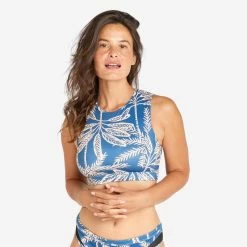 Bas De Maillot De Bain Culotte Femme - Savana Palmer Bleu -Équipement De Surf bas de maillot de bain culotte femme savana palmer bleu 5