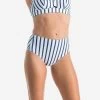 Bas De Maillot De Bain De Surf Femme Taille Haute ROMI MARIN BLANC GRIS FONCE -Équipement De Surf bas de maillot de bain de surf femme taille haute romi marin blanc gris fonce