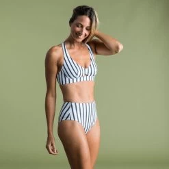 Bas De Maillot De Bain De Surf Femme Taille Haute ROMI MARIN BLANC GRIS FONCE 19 Bas De Maillot De Bain De Surf Femme Taille Haute ROMI MARIN BLANC GRIS FONCE -Équipement De Surf bas de maillot de bain de surf femme taille haute romi marin blanc gris fonce 7