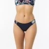 Bas De Maillot De Bain Femme Culotte Roxy Uni Avec Empiècement Floral -Équipement De Surf bas de maillot de bain femme culotte roxy uni avec empiecement floral