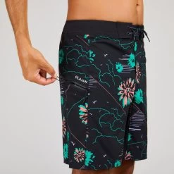 Boardshort Surf 500 19" PARADISE BLACK -Équipement De Surf boardshort surf 500 19 paradise black 6