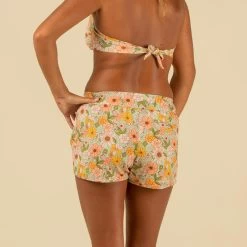 Boardshort Surf Femme TINI VINTAGE Avec Ceinture élastiquée Et Cordon De Serrage -Équipement De Surf boardshort surf femme tini vintage avec ceinture elastiquee et cordon de serrage 1
