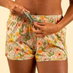 Boardshort Surf Femme TINI VINTAGE Avec Ceinture élastiquée Et Cordon De Serrage -Équipement De Surf boardshort surf femme tini vintage avec ceinture elastiquee et cordon de serrage 4