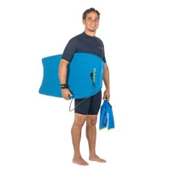 Bodyboard 100 Bleu Jaune Avec Leash Poignet -Équipement De Surf bodyboard 100 bleu jaune avec leash poignet 7
