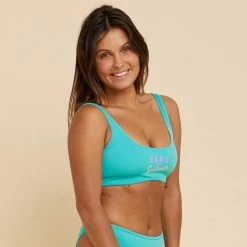 BRASSIERE AURELY TURQUOISE Avec Coques Amovibles -Équipement De Surf brassiere aurely turquoise avec coques amovibles 2