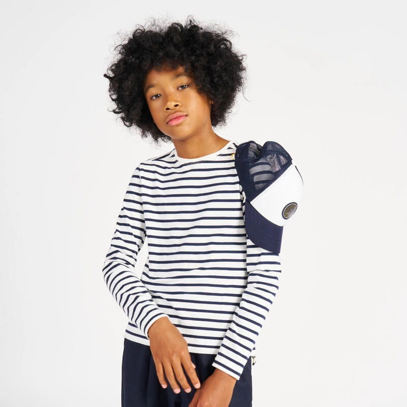 Tribord Casquette Bateau Sailing 500 Enfant Voile Ecru Bleu 10 Tribord Casquette Bateau Sailing 500 Enfant Voile Ecru Bleu – Image 8