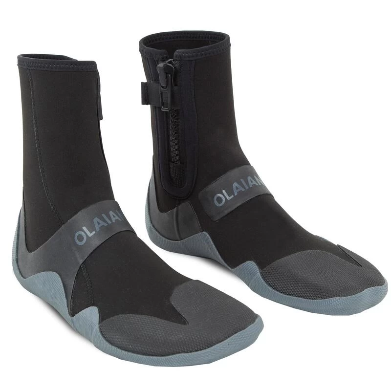 Chaussons Surf Bottillons 500 Néoprène Zip 3 Mm Noir Gris 7 Chaussons Surf Bottillons 500 Néoprène Zip 3 Mm Noir Gris – Image 5
