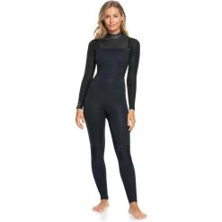 Roxy Combinaison De Surf Prologue 4/3mm GBS - Zip Au Dos - Noir Femmes -Équipement De Surf combinaison de surf prologue 43mm gbs zip au dos noir femmes 5