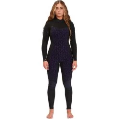 Billabong Combinaison De Surf Synergy 5/4mm - Zip Au Dos - Noir Femmes -Équipement De Surf combinaison de surf synergy 54mm zip au dos noir femmes 3