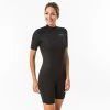 Combinaison Surf Shorty 100 Néoprène 1,5mm Femme Noire -Équipement De Surf combinaison surf shorty 100 neoprene 15mm femme noire