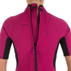 Tribord Combinaison Surf Shorty 100 Néoprène Femme Violet -Équipement De Surf combinaison surf shorty 100 neoprene femme violet 2