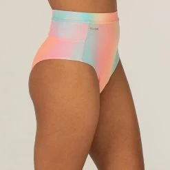 Culotte Taille Haute Femme ROSA BLUR PINK Idéale Pour Le Surf -Équipement De Surf culotte taille haute femme rosa blur pink ideale pour le surf 1