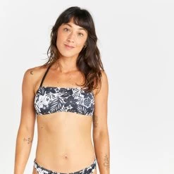 Haut De Maillot De Bain Bandeau Femme - Lori Borneo Noir -Équipement De Surf haut de maillot de bain bandeau femme lori borneo noir 2