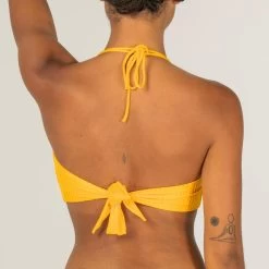 HAUT DE MAILLOT DE BAIN BANDEAU LAURA JAUNE AVEC COQUES AMOVIBLES -Équipement De Surf haut de maillot de bain bandeau laura jaune avec coques amovibles 6