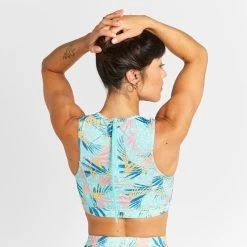 Haut De Maillot De Bain Brassière Femme - Carla Leoplant Turquoise 7 Haut De Maillot De Bain Brassière Femme - Carla Leoplant Turquoise -Équipement De Surf haut de maillot de bain brassiere femme carla leoplant turquoise 1