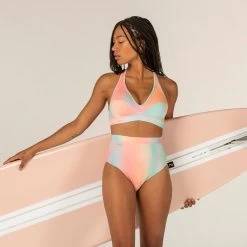 Haut De Maillot De Bain Femme Brassière De Surf ANA BLUR PINK -Équipement De Surf haut de maillot de bain femme brassiere de surf ana blur pink 3
