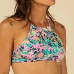HAUT DE MAILLOT DE BAIN FEMME BRASSIÈRE DE SURF AVEC COQUES ANDREA PUNKY PINK -Équipement De Surf haut de maillot de bain femme brassiere de surf avec coques andrea punky pink 2