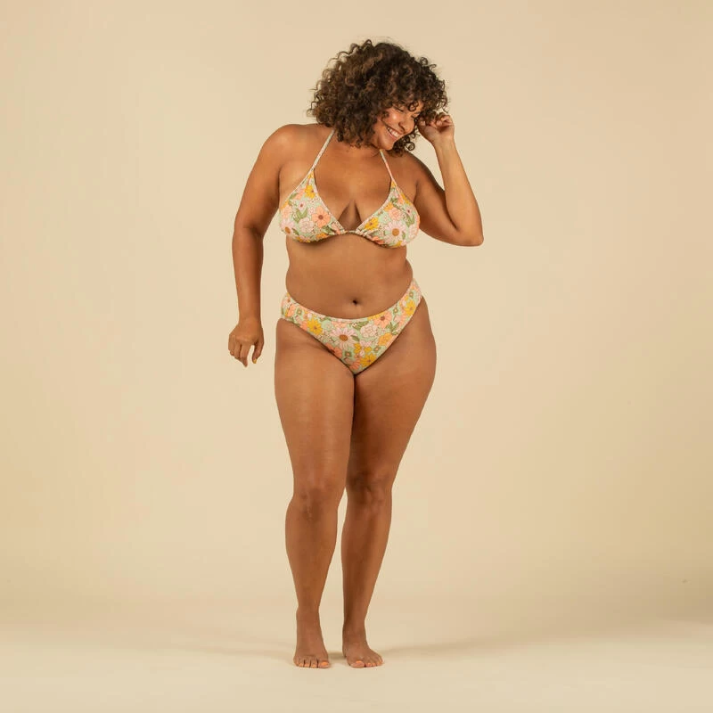 HAUT DE MAILLOT DE BAIN FEMME TRIANGLE COULISSANT AVEC COQUES VINTAGE 7 HAUT DE MAILLOT DE BAIN FEMME TRIANGLE COULISSANT AVEC COQUES VINTAGE – Image 5