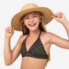 HAUT DE MAILLOT DE BAIN FOULARD FILLE 100 NOIR -Équipement De Surf haut de maillot de bain foulard fille 100 noir