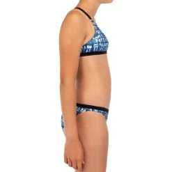 HAUT DE MAILLOT DE BAIN SURF FILLE BRASSIÈRE BLEU BONDI 500 -Équipement De Surf haut de maillot de bain surf fille brassiere bleu bondi 500 5