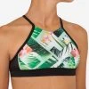 HAUT DE MAILLOT DE BAIN SURF FILLE BRASSIERE VERT BAHA 900 -Équipement De Surf haut de maillot de bain surf fille brassiere vert baha 900