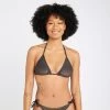Haut De Maillot De Bain Triangle Femme - Mae Noir Pailleté 1 Haut De Maillot De Bain Triangle Femme - Mae Noir Pailleté -Équipement De Surf haut de maillot de bain triangle femme mae noir paillete