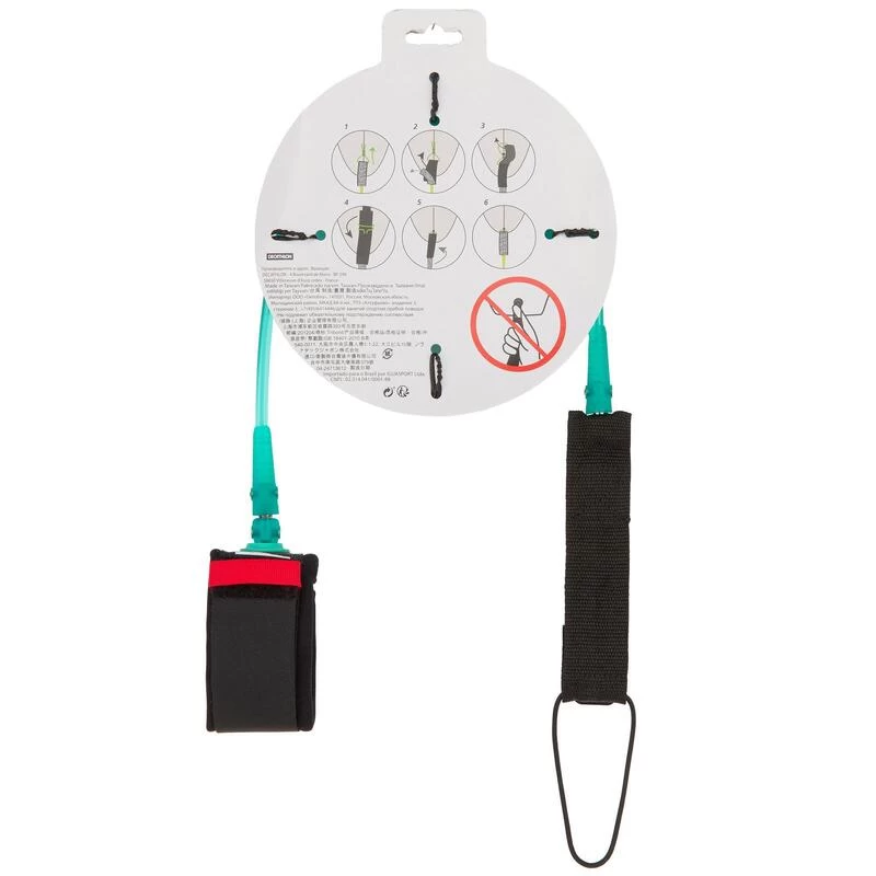 Leash Surf 8' (240 Cm) Diamètre 7 Mm Vert 7 Leash Surf 8' (240 Cm) Diamètre 7 Mm Vert – Image 5