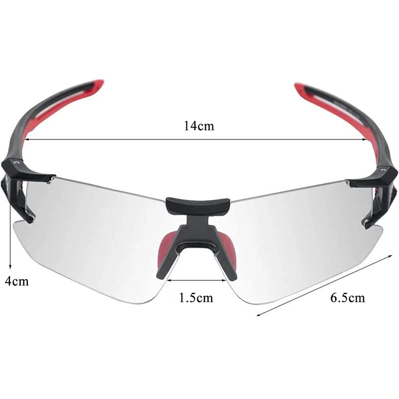 ROCKBROS Lunettes Photochromiques De Vélo 10125 Anti-uv400 - Noir Et Rouge 7 ROCKBROS Lunettes Photochromiques De Vélo 10125 Anti-uv400 - Noir Et Rouge – Image 5