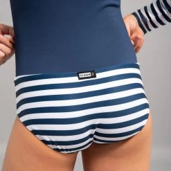 Maillot 1 Pièce Manches Longues Fille MAYA Bleu Marine -Équipement De Surf maillot 1 piece manches longues fille maya bleu marine 3