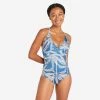 Maillot De Bain 1 Pièce Femme - Bea Palmer Bleu -Équipement De Surf maillot de bain 1 piece femme bea palmer bleu