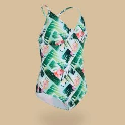 MAILLOT DE BAIN 1 PIECE TRIANGLE FILLE 500 VERT -Équipement De Surf maillot de bain 1 piece triangle fille 500 vert 6
