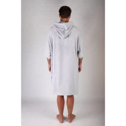 Pacifique Sud | Poncho Surf | Gris Clair | Avec Manches -Équipement De Surf pacifique sud poncho surf gris clair avec manches 5