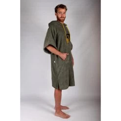 Poncho De Surf Vert | 100% Coton | Taille Unique | Unisexe | Avec Manches -Équipement De Surf poncho de surf vert 100 coton taille unique unisexe avec manches 2