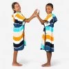Poncho Surf Enfant 110 à 135 Cm - 500 Wavy Orange Bleu -Équipement De Surf poncho surf enfant 110 a 135 cm 500 wavy orange bleu