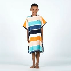 Poncho Surf Enfant 110 à 135 Cm - 500 Wavy Orange Bleu -Équipement De Surf poncho surf enfant 110 a 135 cm 500 wavy orange bleu 3