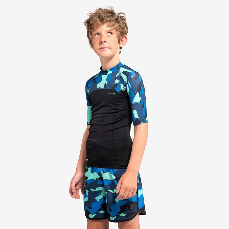 SHORT DE BAIN 500 BLEU CAMO 4 SHORT DE BAIN 500 BLEU CAMO – Image 2