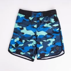 SHORT DE BAIN 500 BLEU CAMO 19 SHORT DE BAIN 500 BLEU CAMO -Équipement De Surf short de bain 500 bleu camo 8