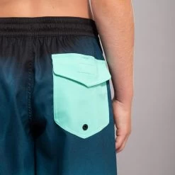 SHORT DE BAIN 500 BLEU NOIR 14 SHORT DE BAIN 500 BLEU NOIR -Équipement De Surf short de bain 500 bleu noir 3