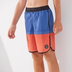 SHORT DE BAIN 500 BLEU ROUGE -Équipement De Surf short de bain 500 bleu rouge 4