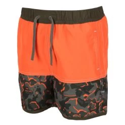 Regatta Short De Bain SERGIO Enfant (Orange Vif / Vert Kaki Sombre) -Équipement De Surf short de bain sergio enfant orange vif vert kaki sombre 3