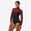 Shorty Manches Longues Femme Expert Néoprène Mousse 1.5 Mm Extra Souple Sans Zip -Équipement De Surf shorty manches longues femme expert neoprene mousse 15 mm extra souple sans zip