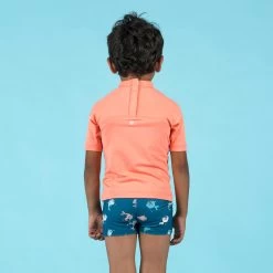 T-shirt Anti UV Bébé Manches Courtes Corail -Équipement De Surf t shirt anti uv bebe manches courtes corail 2