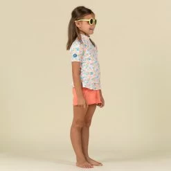 T-shirt Anti UV Bébé Manches Courtes Imprimé Fleurs -Équipement De Surf t shirt anti uv bebe manches courtes imprime fleurs 1
