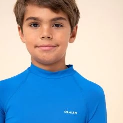 Tee Shirt Anti Uv Enfant Manches Longues Bleu -Équipement De Surf tee shirt anti uv enfant manches longues bleu 2