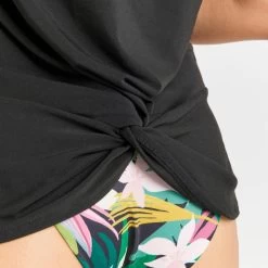 Tee Shirt Anti Uv Manches Courtes Femme - Emily Noir -Équipement De Surf tee shirt anti uv manches courtes femme emily noir 3