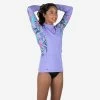 Tee Shirt Anti Uv Manches Longues Fille - 500 Orchid Violet -Équipement De Surf tee shirt anti uv manches longues fille 500 orchid violet