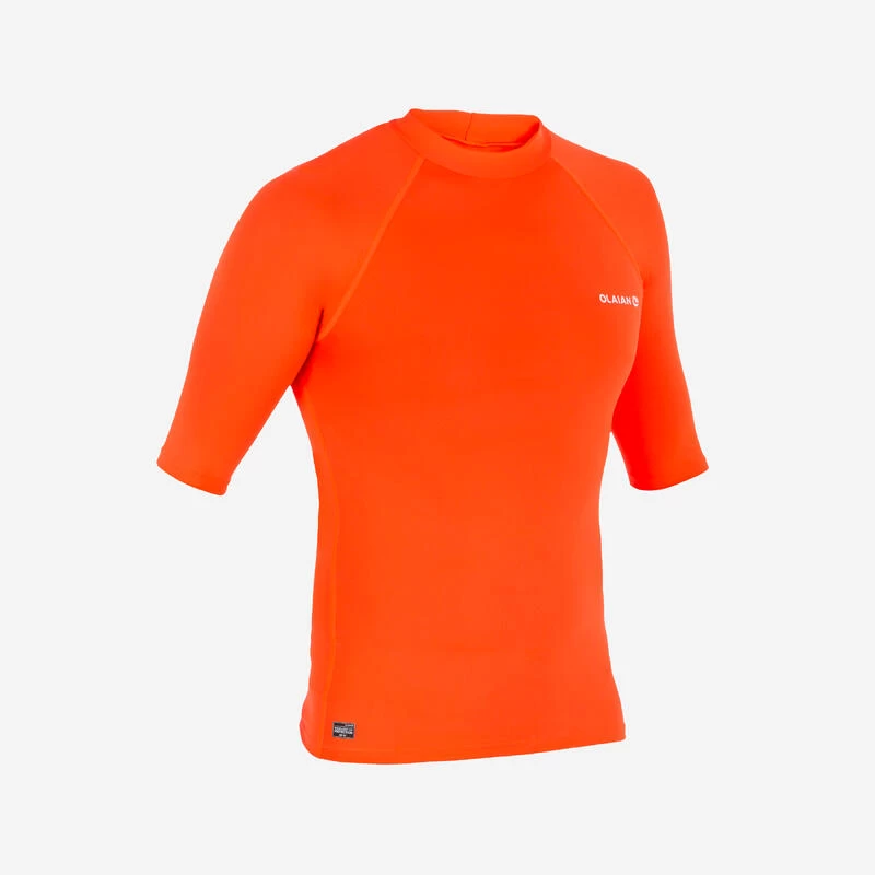 Tee Shirt Anti Uv Surf Top 100 Manches Courtes Homme Orange Fluo 3 Tee Shirt Anti Uv Surf Top 100 Manches Courtes Homme Orange Fluo