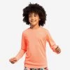 Water Tee Shirt Anti UV Surf Manches Longues Junior Corail -Équipement De Surf water tee shirt anti uv surf manches longues junior corail
