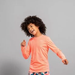 Water Tee Shirt Anti UV Surf Manches Longues Junior Corail -Équipement De Surf water tee shirt anti uv surf manches longues junior corail 4